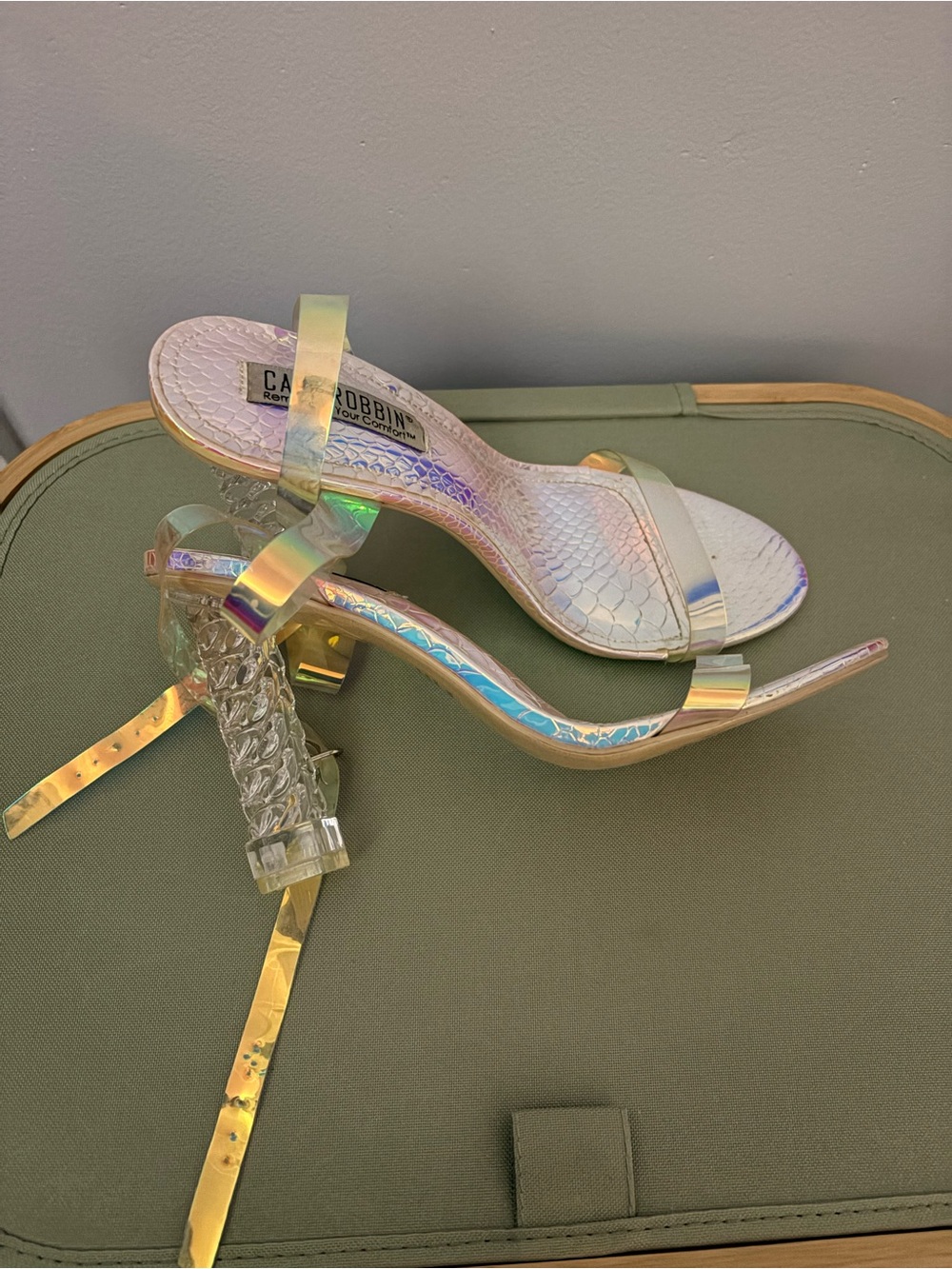 Cape Robbin Iridescent Holographic Heeled Sandals - Multicolor - Picture 2 of 2